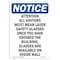 Signmission OSHA Notice, 7" Height, Attention All Visitors Must Wear Sign, 7" X 5", Portrait OS-NS-D-57-V-10185 - alternate 1